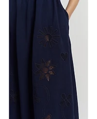 Chinti & Parker Women's Sienna Linen-Blend Broderie Summer Dress