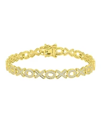 Macy's Cubic Zirconia Bracelet in 14k Yellow Gold Over Sterling Silver
