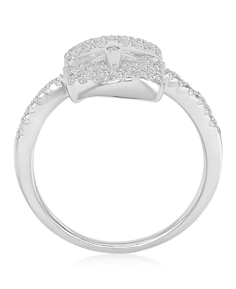 Macy's Cubic Zirconia Star Pave Ring 14k Yellow Gold Over Sterling Silver