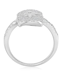 Macy's Cubic Zirconia Star Pave Ring 14k Yellow Gold Over Sterling Silver