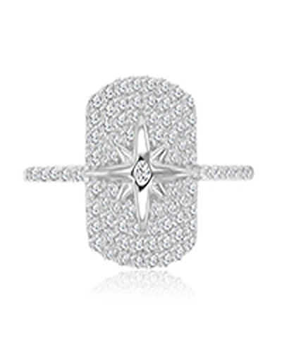 Macy's Cubic Zirconia Star Pave Ring 14k Yellow Gold Over Sterling Silver