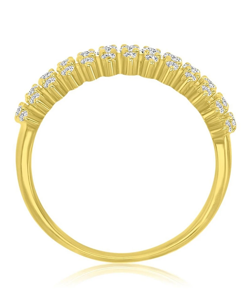 Macy's Cubic Zirconia Spike Ring in 14k Yellow Gold Over Sterling Silver