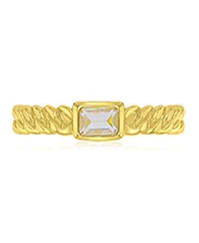 Macy's Cubic Zirconia Ring in 14k Yellow Gold Over Sterling Silver