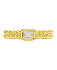 Macy's Cubic Zirconia Ring in 14k Yellow Gold Over Sterling Silver