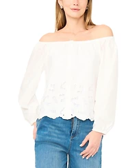 Vince Camuto Women's Off-The-Shoulder Button Blouse