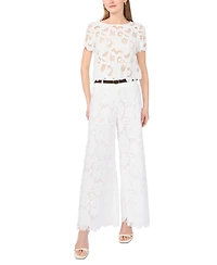 Vince Camuto Women's Wide-Leg Pull-On Lace Pants