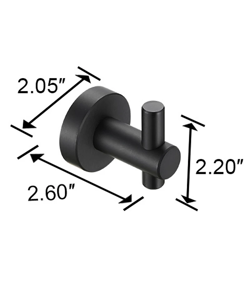 Rainsken -Pack Round Base Wall Hanging Hook, Stainless Steel Clothes Hook for Bathroom