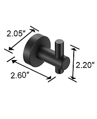 Rainsken -Pack Round Base Wall Hanging Hook, Stainless Steel Clothes Hook for Bathroom