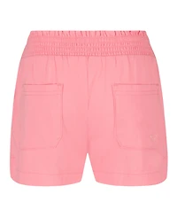 Roxy Girls' 7-16 Smocked Elastic Waist Twill Shorts