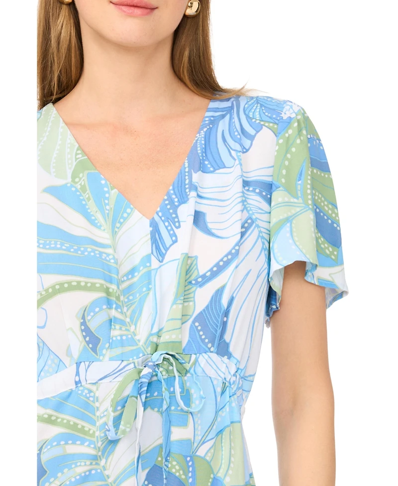 Vince Camuto Women's V-Neck Tiered Maxi Dress