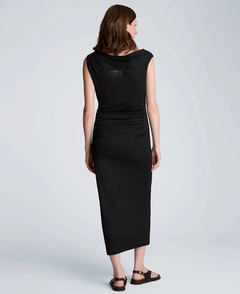 Kenneth Cole Women's Off-The-Shoulder Ruched Waist Midi Dress