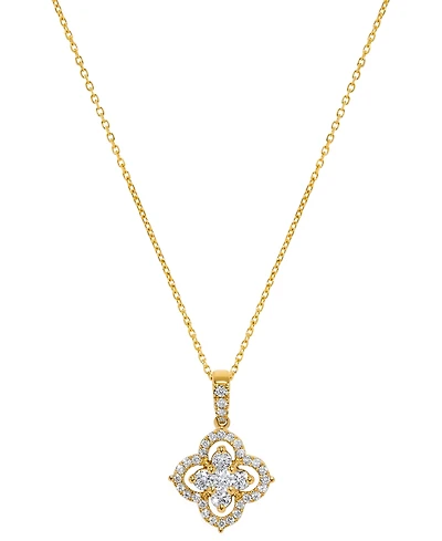 Macy's Diamond (1/2 ct. t.w.) Pendant Necklace in 14k Yellow Gold