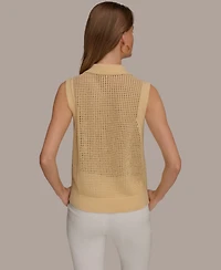 Donna Karan Weekend Women's Sleeveless Polo Sweater