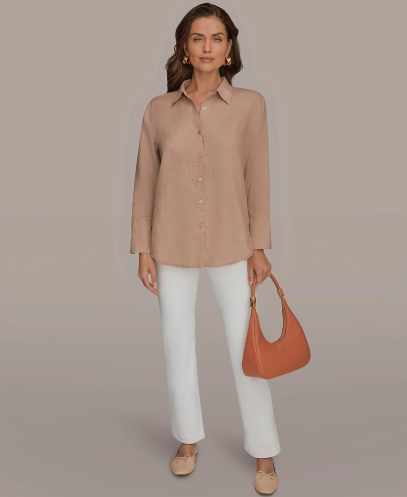 Donna Karan Weekend Women's Button-Down Linen Shirt