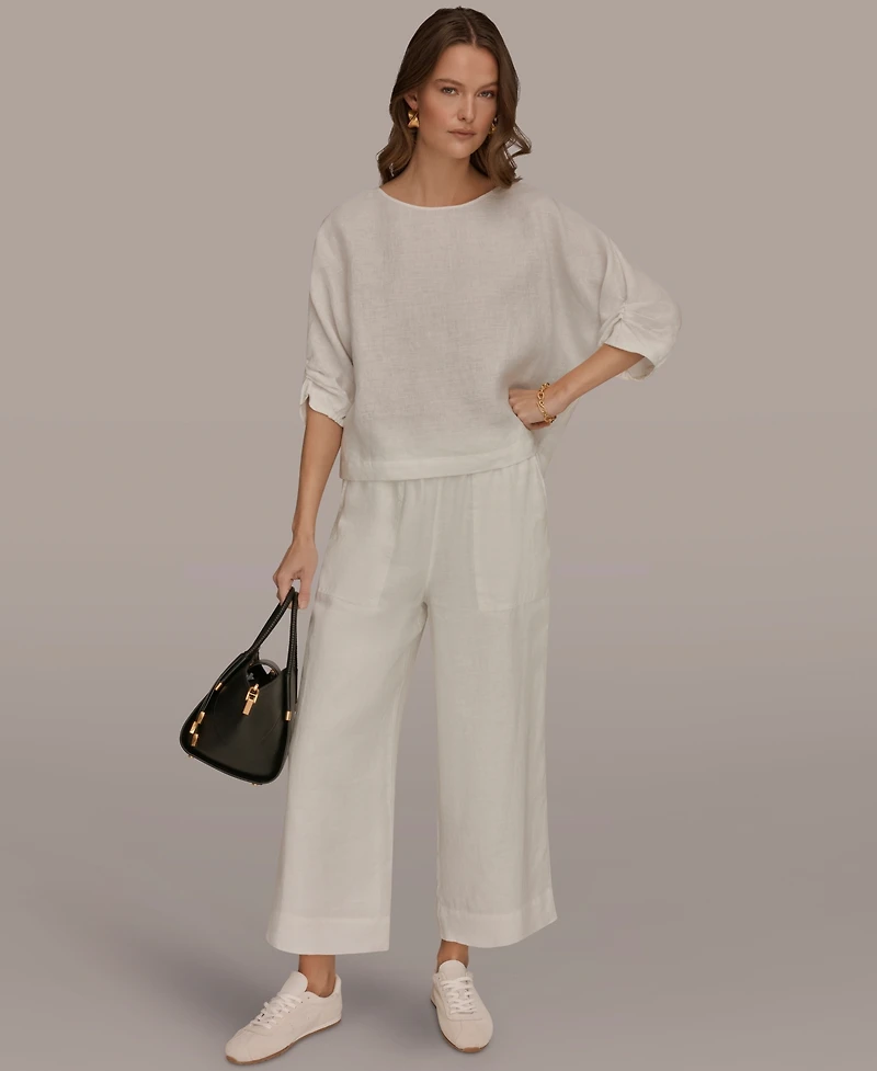 Donna Karan Weekend Women's Crewneck Dolman-Sleeves Blouse