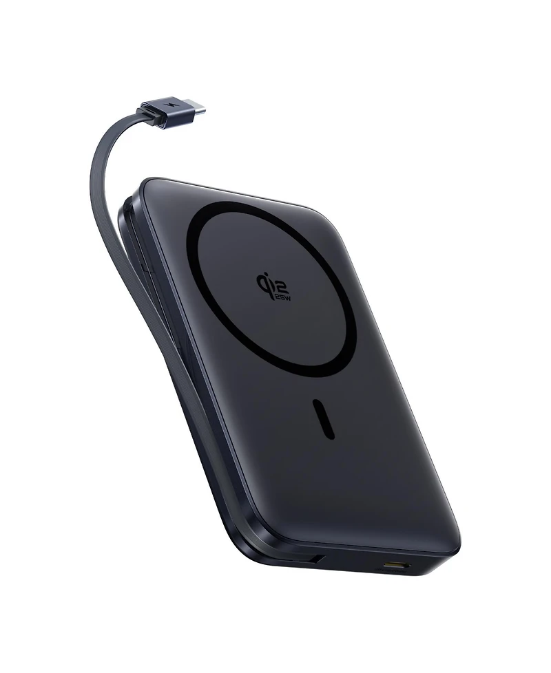 Baseus PicoGo 10K Premium Magnetic Power Bank - Sleek Qi2.2 Wireless Charger with Integrated 45W Fast-Charge Cable