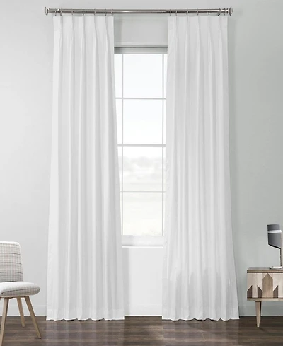 Half Price Drapes French Pleat Solid Cotton Curtain