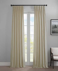 Half Price Drapes French Pleat Heritage Plush Velvet Room Darkening Curtain