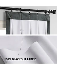 Half Price Drapes French Pleat Signature Velvet Blackout Curtain