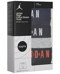 Jordan Boys' 8-18 Essentials Flight Boxer Briefs, 3-Pack