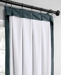 Half Price Drapes French Pleat Heritage Plush Velvet Room Darkening Curtain