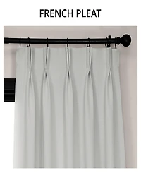Half Price Drapes French Pleat Textured Faux Linen Room Darkening Curtain