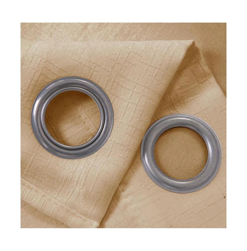 Olivia Gray Lynx Matte Embossed Blackout Grommet Panel - 52x95", Gold