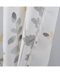 Olivia 100% Polyester 140 Gsm Aiden Printed Textured Grommet Curtain Panel 54" x 84"