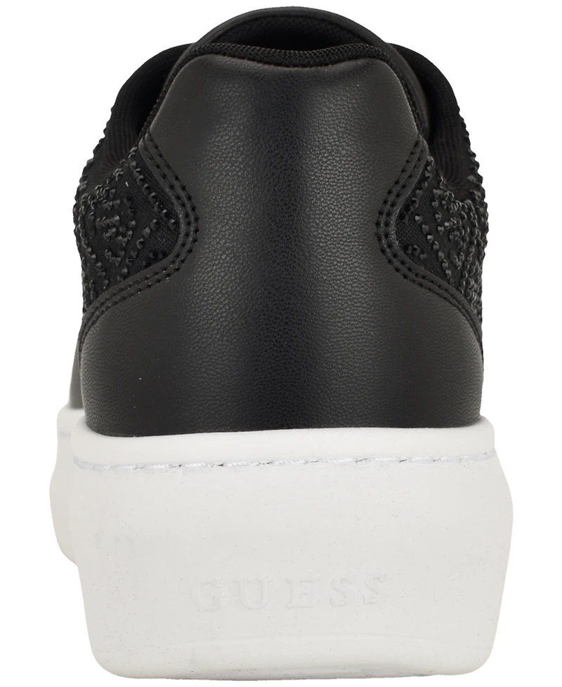 Guess Women's Fhilip Rhinestone Lace-Up Platform Sneakers