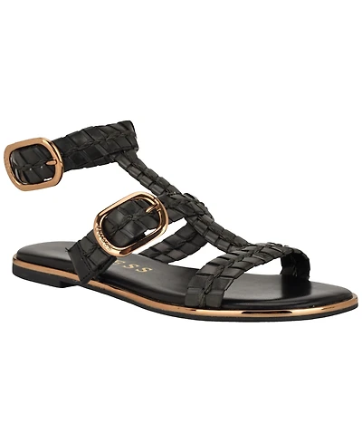 Guess Women's Lylnet Woven Gladiator Flat Sandals