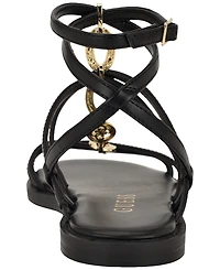 Guess Women's Grunge Gladiator Ornamented Flat Sandals