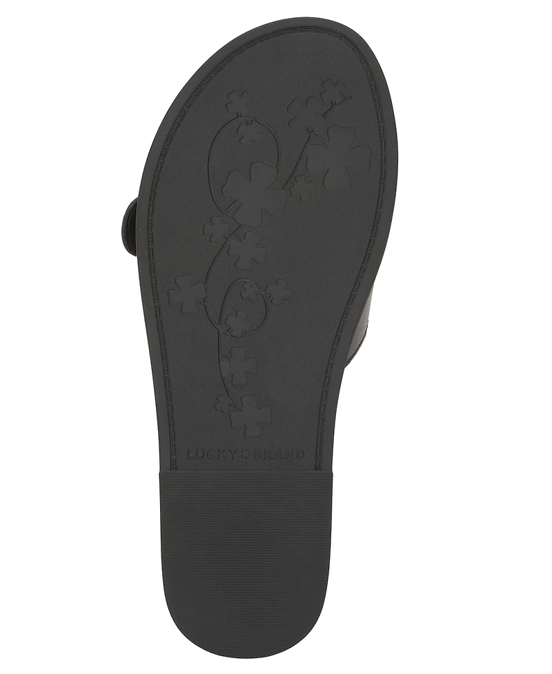 Lucky Brand Women's Suszie Buckle Slide Flat Sandals
