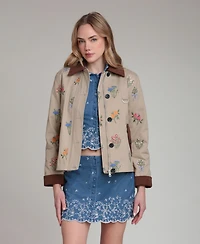Avec Les Filles Women's Button Front Collared Jacket