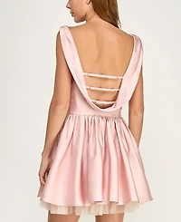 Seni & Cade Junior's Cowl Neck Short Dress