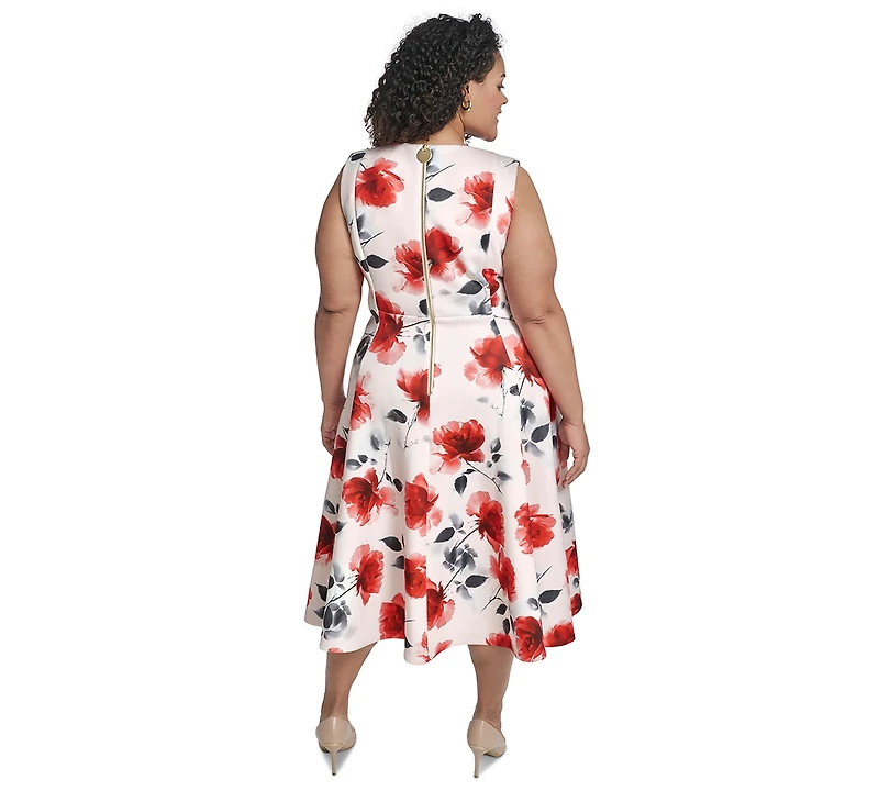 Calvin Klein Plus Sleeveless Fit & Flare Dress
