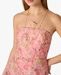 Adrianna Women's Strapless Back Zip Closure Mini Dress