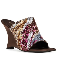 Jeffrey Campbell Women's Wedge Heel Sequin Sandals