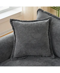 Boyel Living Oversized 41.73" Chenille Armchair with 1 Pillow, Modern Modular Reading Chair for Room or Bedroom, Deep-Seat Diy Sectional