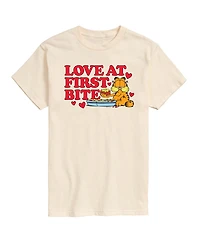 Airwaves Men's Garfield Love At First Bite Short Sleeve T-Shirt