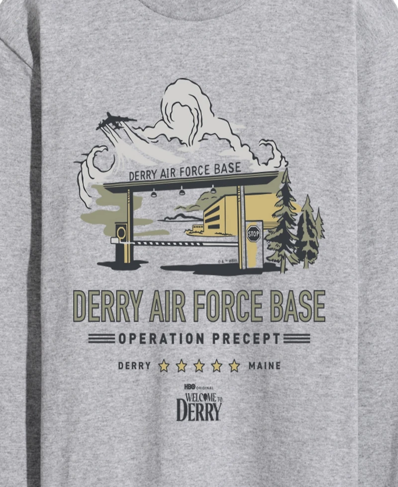 Airwaves Men's Welcome to Derry Air Force Long-Sleeve Graphic T-Shirt