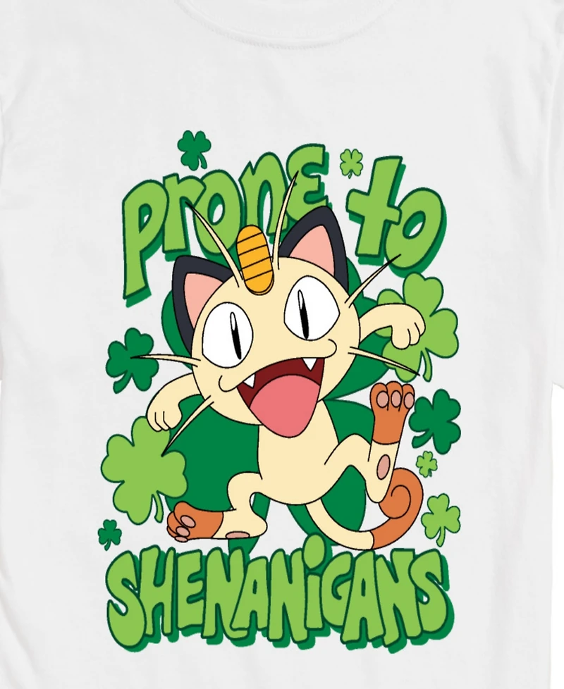 Airwaves Men's Pokemon Shenanigans Meowth Short-Sleeve Graphic T-Shirt