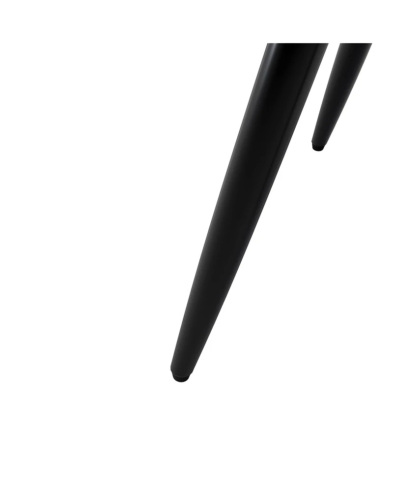 Streamdale Furniture Streamdale Set of 2 Modern Pu Leather Dining Chairs with Thick Cushions & Metal Legs