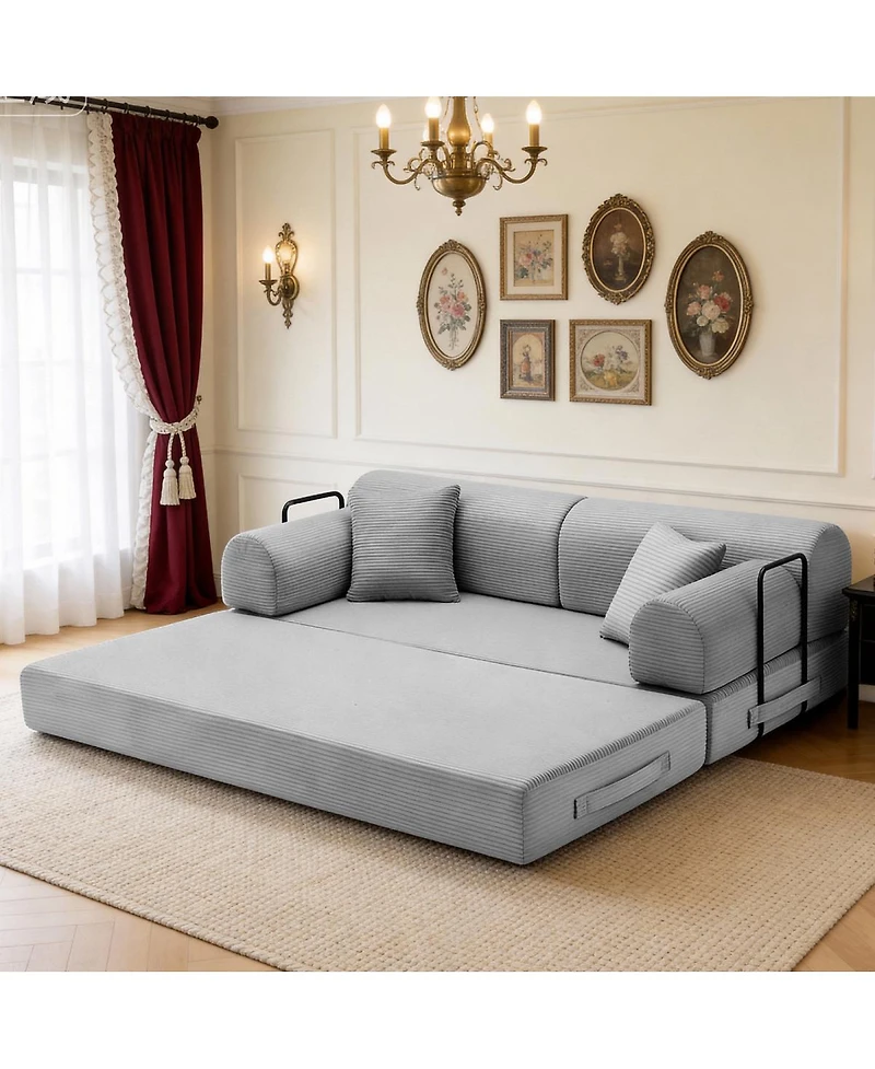Streamdale Furniture Convertible Sleeper Sofa Bed with Pillow