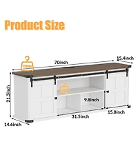 Gaomon Farmhouse Tv Stand for 75 Inch Tv