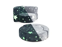 Slickblue Kids Convertible Sofa Bed with Glow Effect and Removable Cover