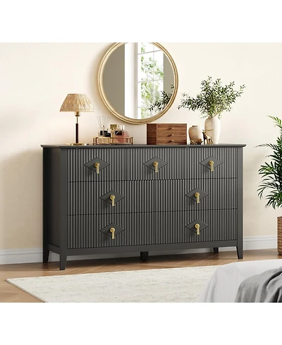 gaomon Dresser for Bedroom with Drawers, Wide Modern Chest of Drawers with Metal Handle, Dresser Tv Stand