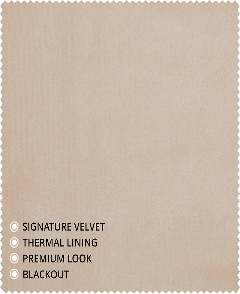 Half Price Drapes Neutral Ground Signature Extra Wide Velvet Blackout Curtain