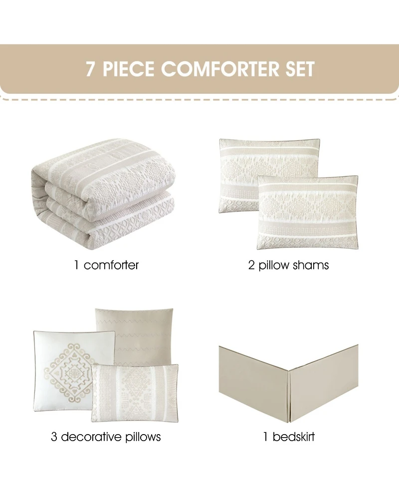 Stratford Park Illusa Floral 7-Pc. Comforter Set