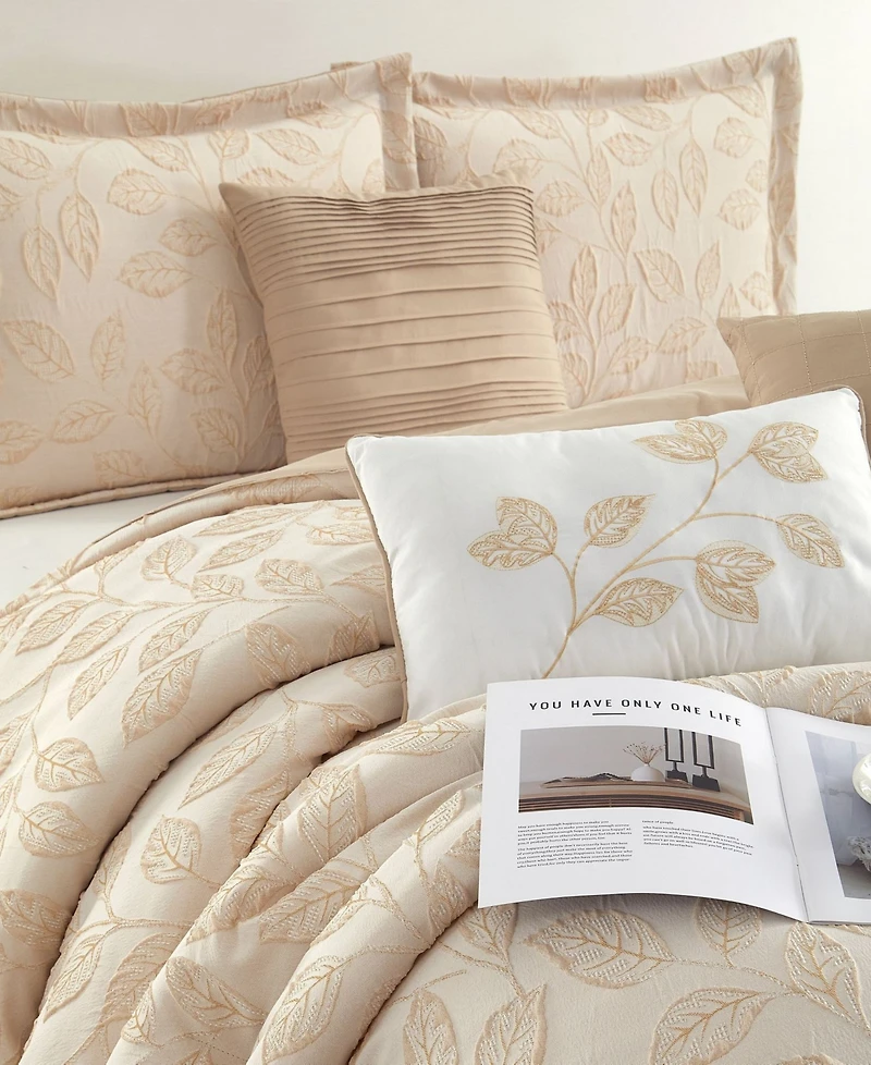 Stratford Park Kyrla Leaves 7-Pc. Comforter Set, California King