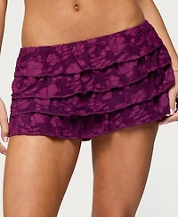 Edikted Women's Keyla Ruffled Textured Micro Skirt